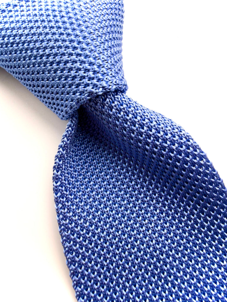 Ice Blue Silk Knitted Tie.
