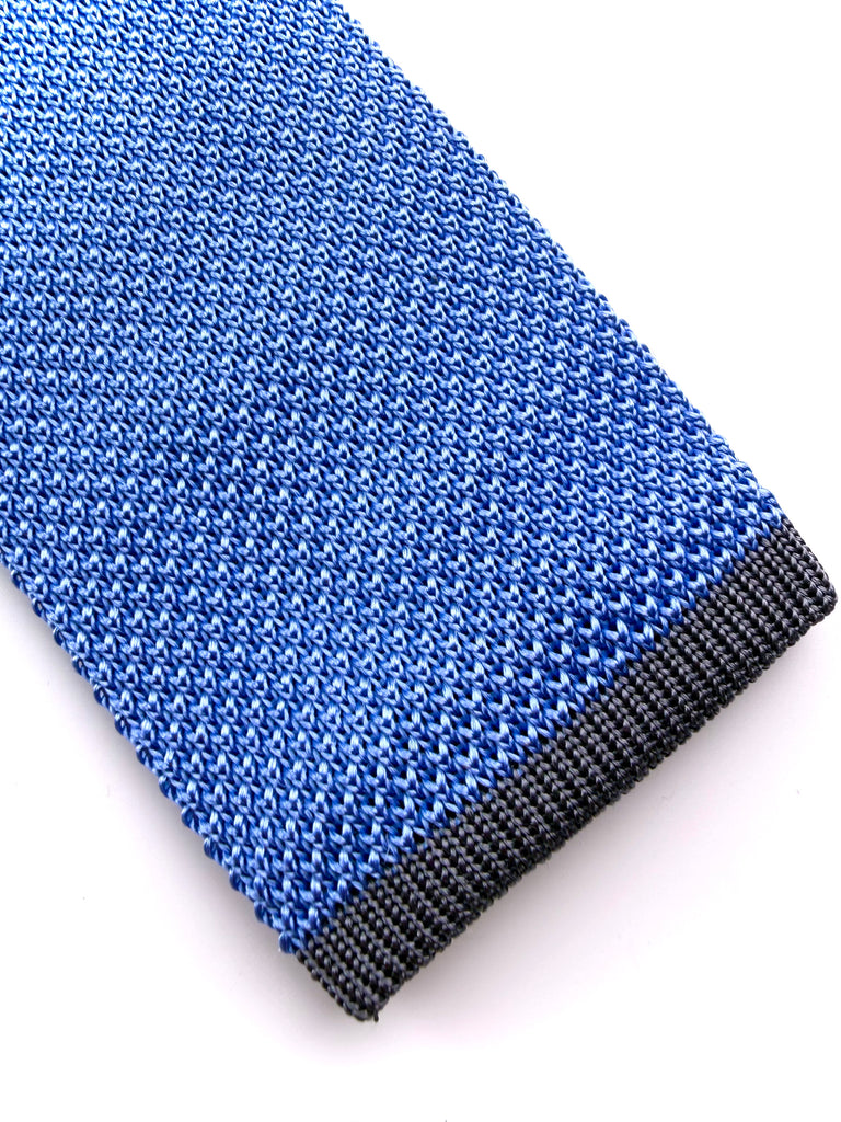 Ice Blue Silk Knitted Tie.