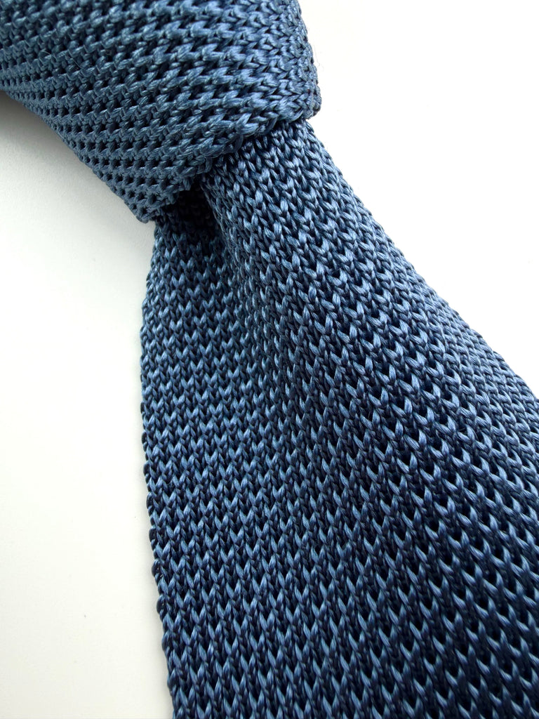 Air Force Blue Silk Knitted Tie.