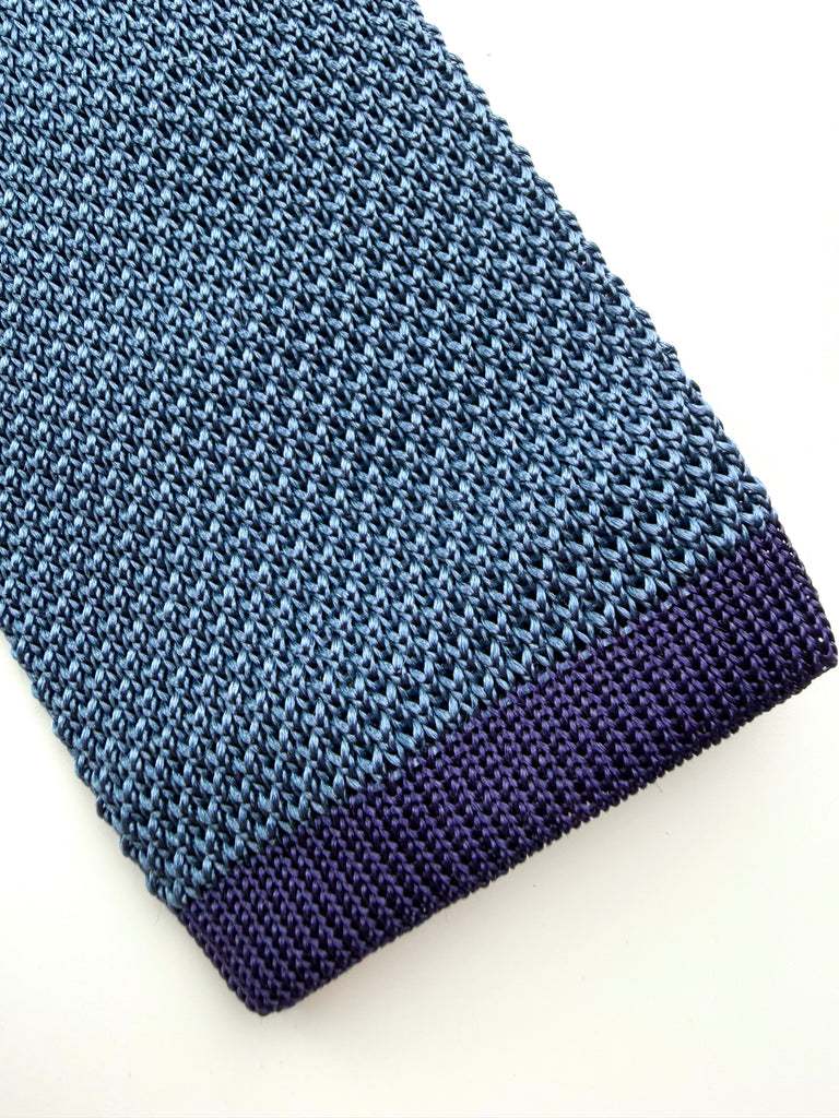 Air Force Blue Silk Knitted Tie.