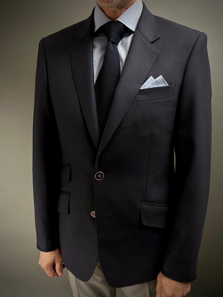 MIDNIGHT NAVY, Merino Wool Classic Blazer.