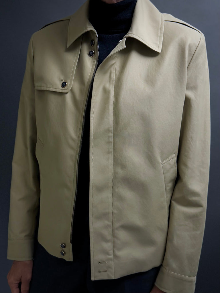 ITALIAN Waterproof Harrington. TAN.