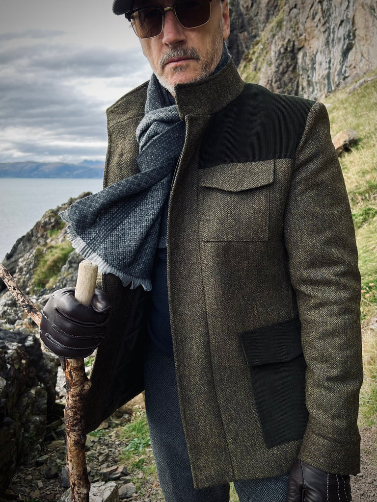 Dark Olive Utility Coat. 38R only.