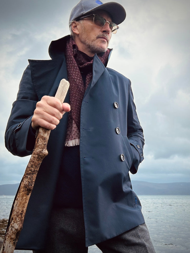 ITALIAN Waterproof Peacoat. NAVY.