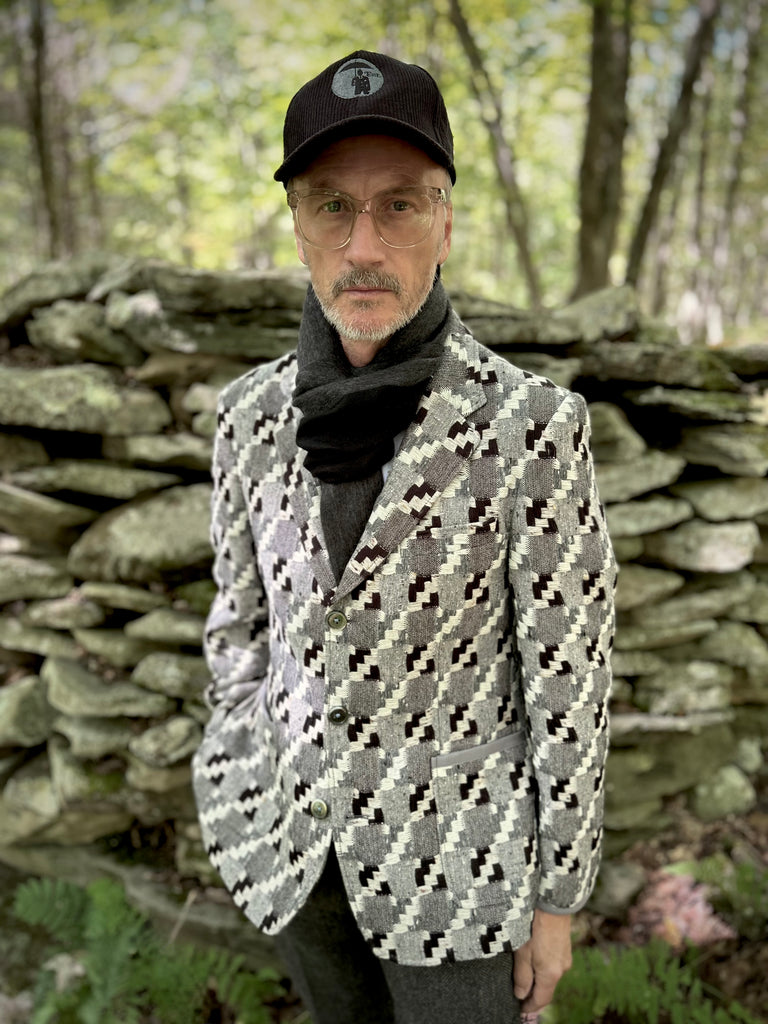 Virgin Wool "Tapestry" Semi-Constructed Blazer.