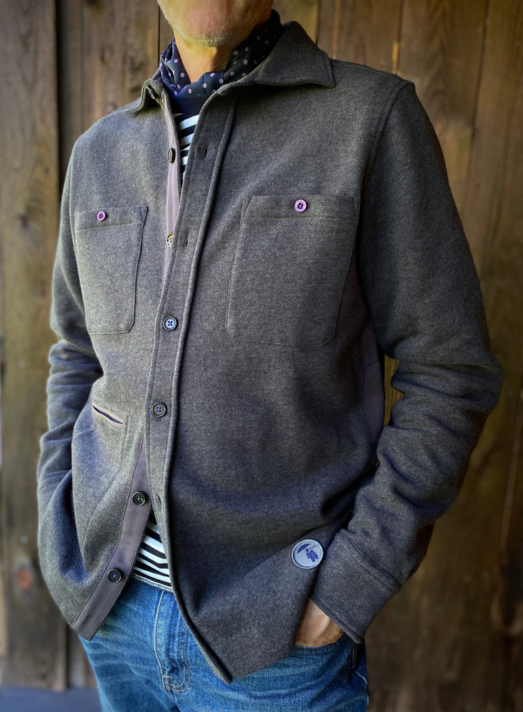Grey Fleece Shirt jacket