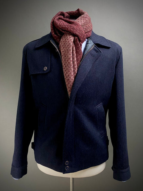 Lambswool PADDED Navy Harrington.