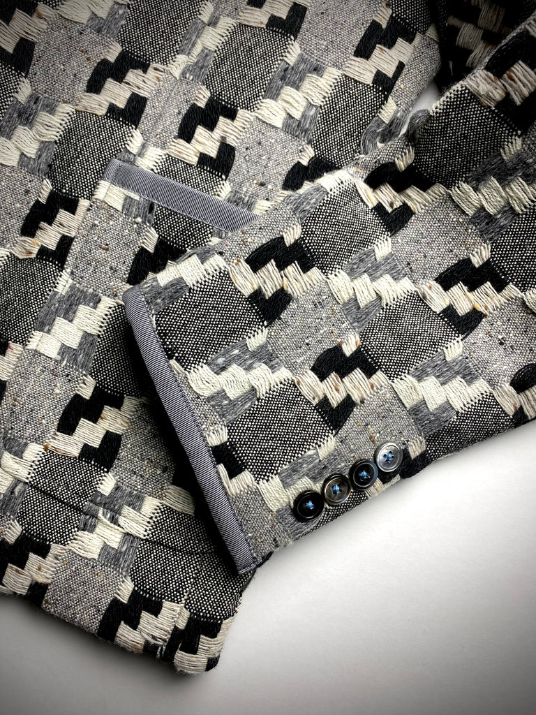 Virgin Wool "Tapestry" Semi-Constructed Blazer.