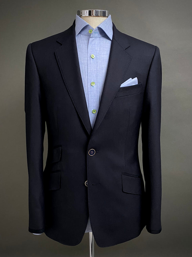 MIDNIGHT NAVY, Merino Wool Classic Blazer.