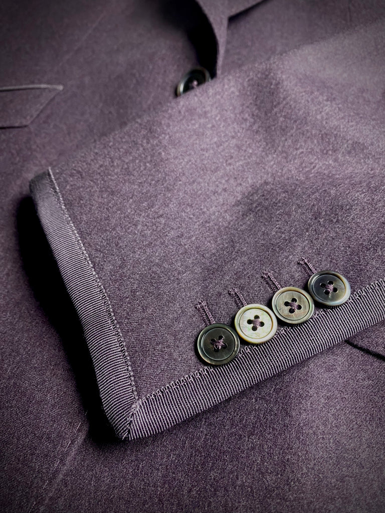 20th ANNIVERSARY MAUVE FLANNEL, Merino Wool Classic Blazer.