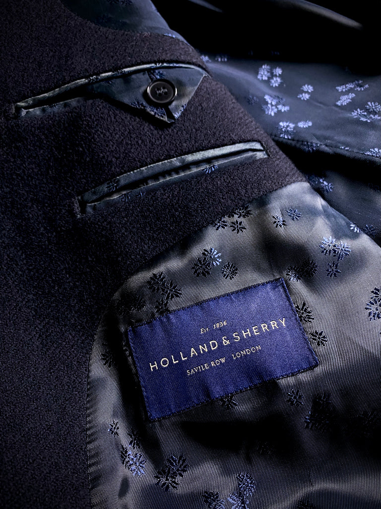 20th Anniversary Pure New WOOL Peak Lapel Overcoat.