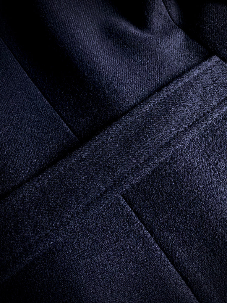 20th Anniversary Pure New WOOL Peak Lapel Overcoat.