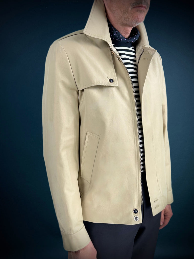 ITALIAN Waterproof Harrington. TAN.