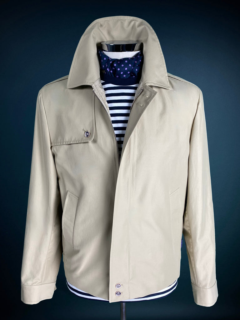 ITALIAN Waterproof Harrington. TAN.