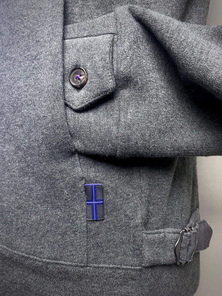 Tailored Fleece Tweed POP-OVER HOODIE.