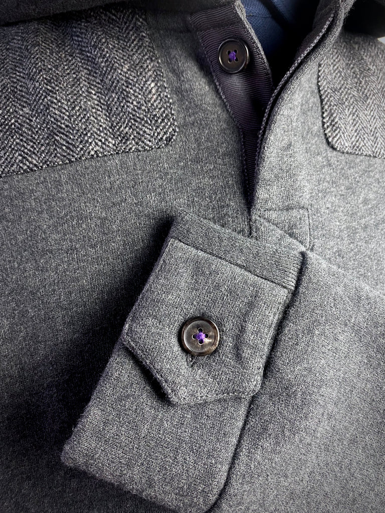 Tailored Fleece Tweed POP-OVER HOODIE.
