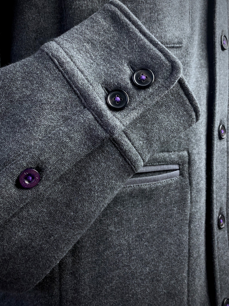 Cutaway Collar Fleece Shirt Jacket.