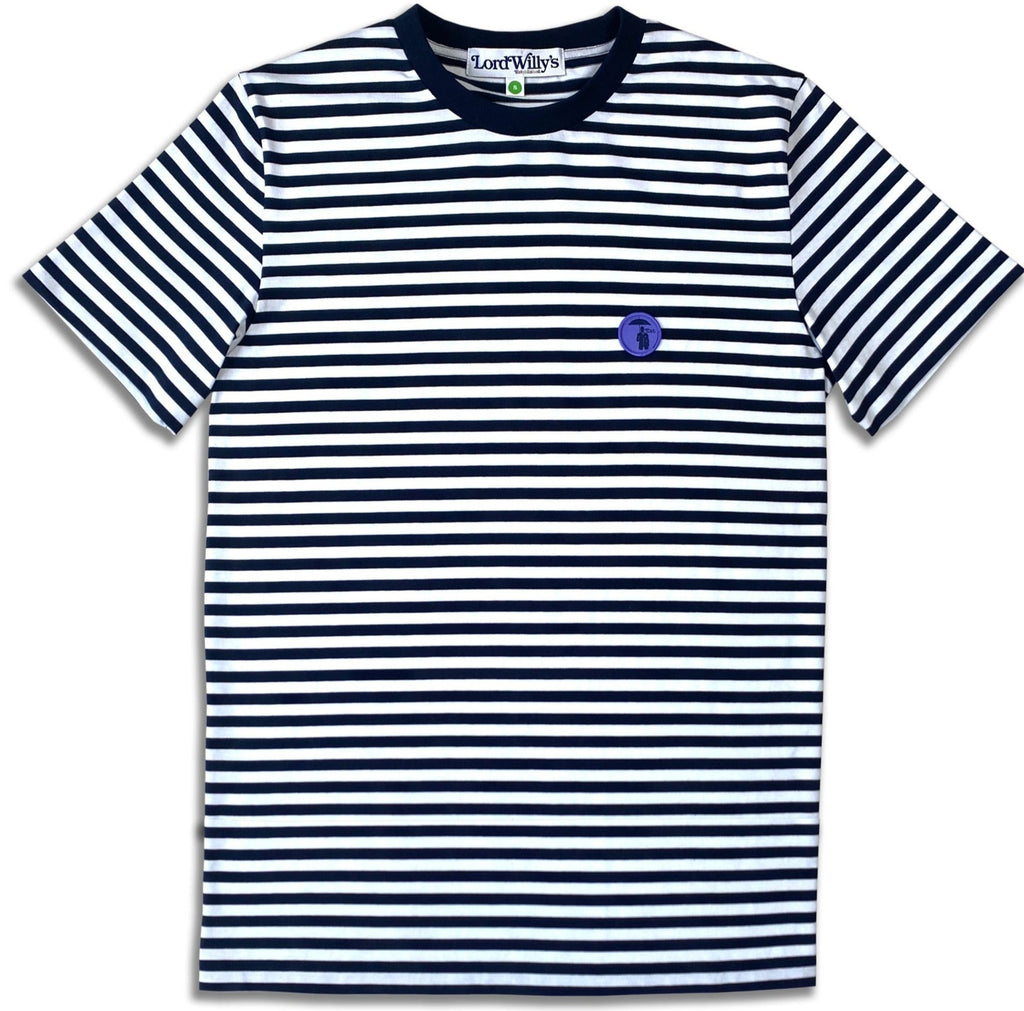 Navy and White Stripe T-Shirt.