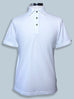 White Polo with SILVER Buttons.