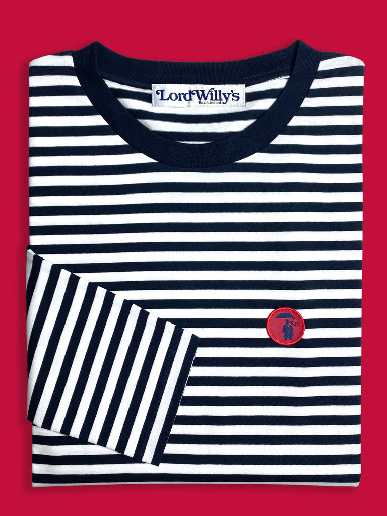 Navy and White Stripe T-Shirt LONG SLEEVE.