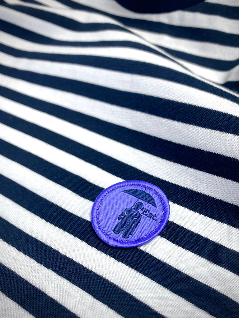 Navy and White Stripe T-Shirt.