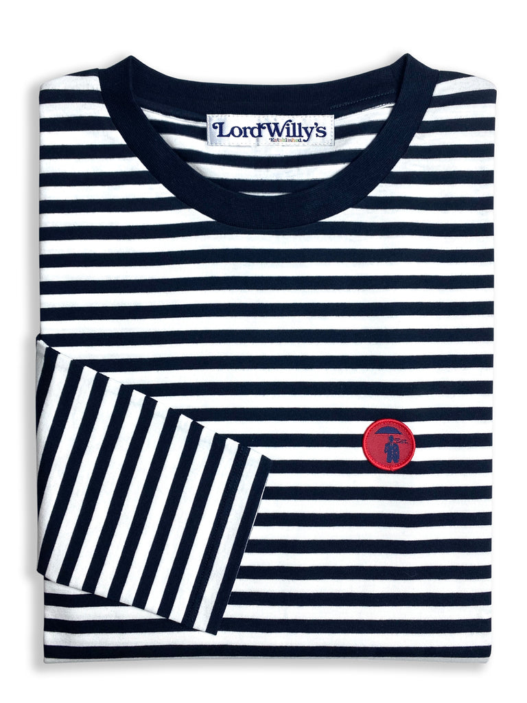 Navy and White Stripe T-Shirt LONG SLEEVE.