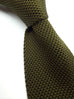 Dark Olive Silk Knitted Tie.
