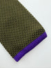 Dark Olive Silk Knitted Tie.