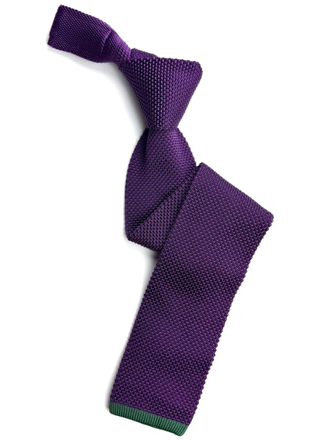 Purple Silk Knitted Tie.