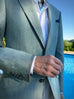 20th ANNIVERSARY SAGE WOOL BLEND LINEN, Classic Blazer.
