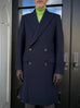 20th Anniversary Pure New WOOL Peak Lapel Overcoat.