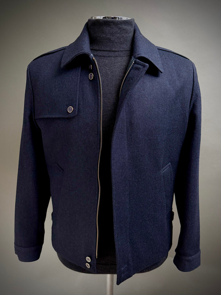 Lambswool PADDED Navy Harrington.