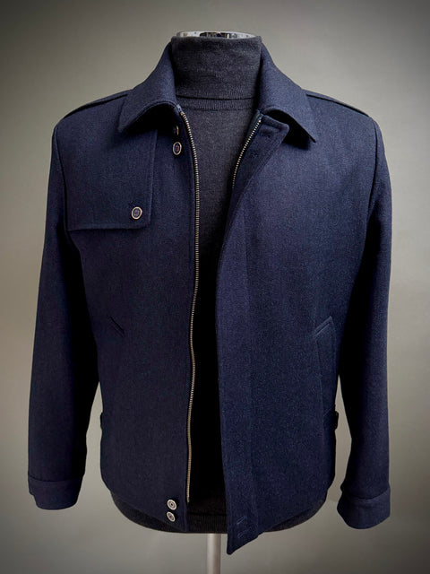 Lambswool PADDED Navy Harrington.