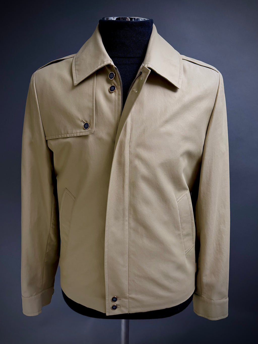 ITALIAN Waterproof Harrington. TAN.