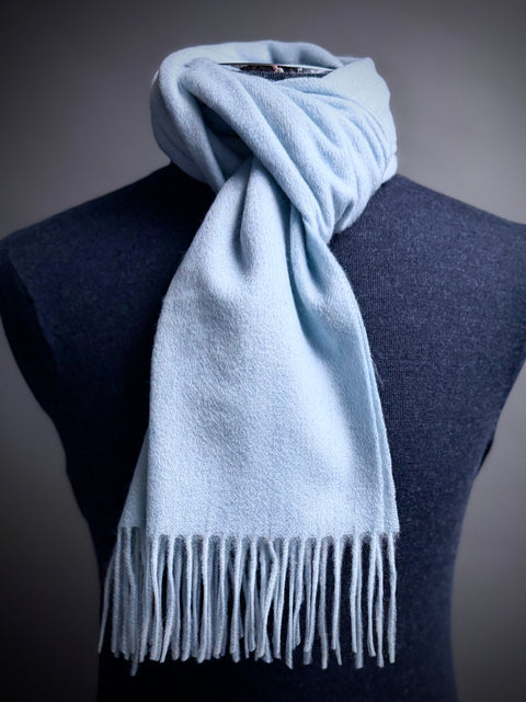 Pure CASHMERE Ice Blue Scarf