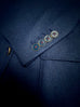 Bright NAVY, UNCONSTRUCTED Lightweight Flannel Blazer.