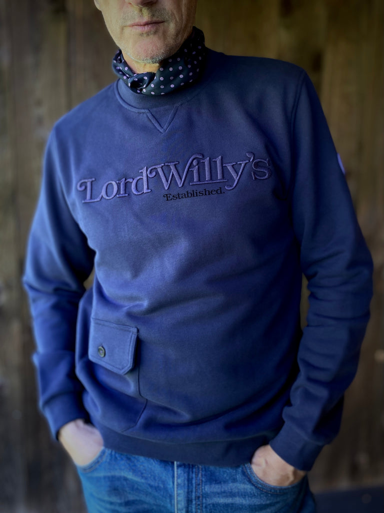 Navy Lord Willy's Logo Sweatshirt