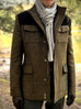 DARK OLIVE Tweed/Corduroy: UTILITY Coat.