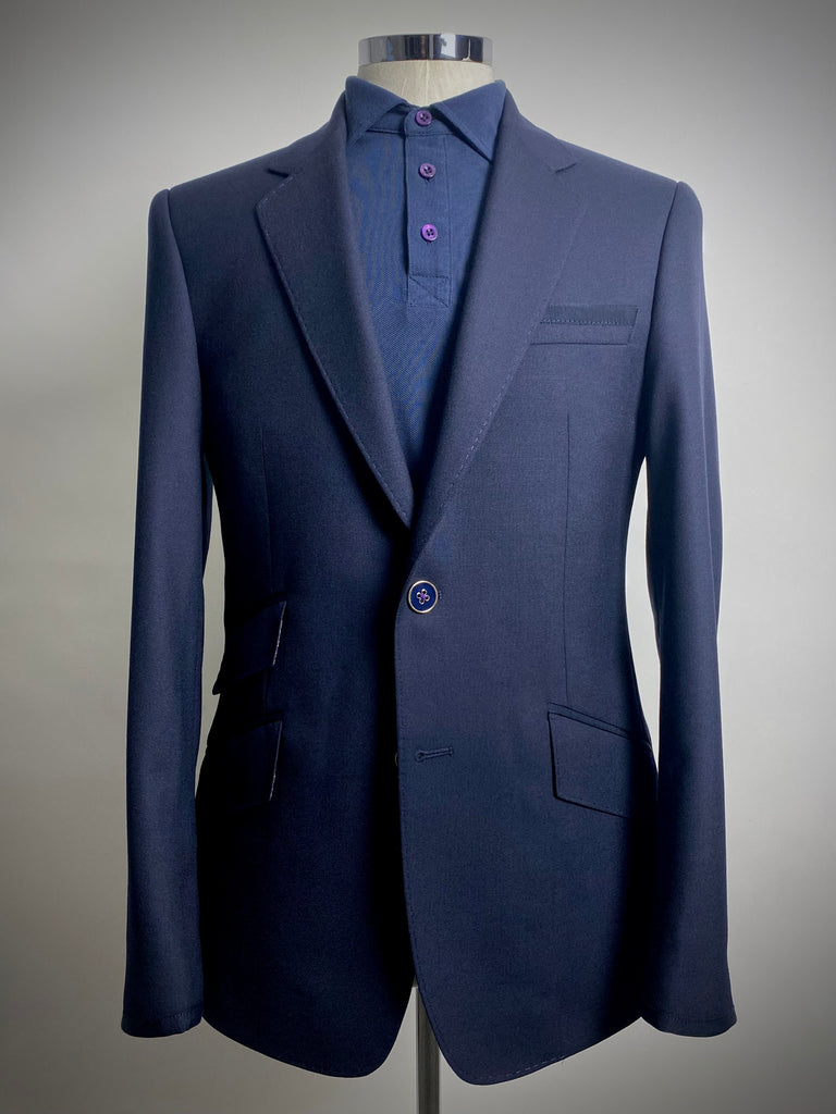 Classic Cut, Midnight Navy, Merino Wool Blazer.