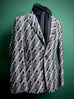 Pure CASHMERE Black and Grey Tassled Scarf.