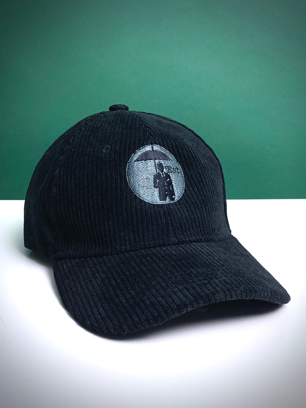 CORDUROY Baseball Cap. Black/Grey.