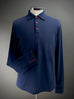 Long Sleeve Polo Red Buttons.