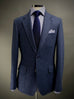 NAVY HERRINGBONE Unconstructed Tweed Blazer.