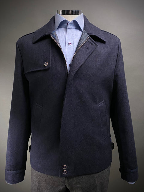 Lambswool PADDED Navy Harrington.