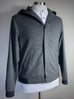 GREY: 100% CASHMERE (Ing. LORO PIANA & C.) Tailored Hooded-Cardigan. (L & XXL Only).
