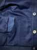 NAVY. : 100% CASHMERE (Ing. LORO PIANA & C.) Tailored Hooded-Cardigan.