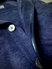 NAVY. : 100% CASHMERE (Ing. LORO PIANA & C.) Tailored Hooded-Cardigan.