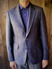 NAVY & CHARCOAL HOUNDSTOOTH TWEED Unconstructed Blazer.