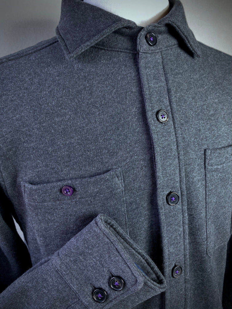 Cutaway Collar Fleece Shirt Jacket. – Lord Willy's. Established.