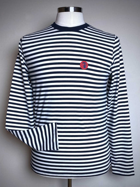 Navy and White Stripe T-Shirt LONG SLEEVE.